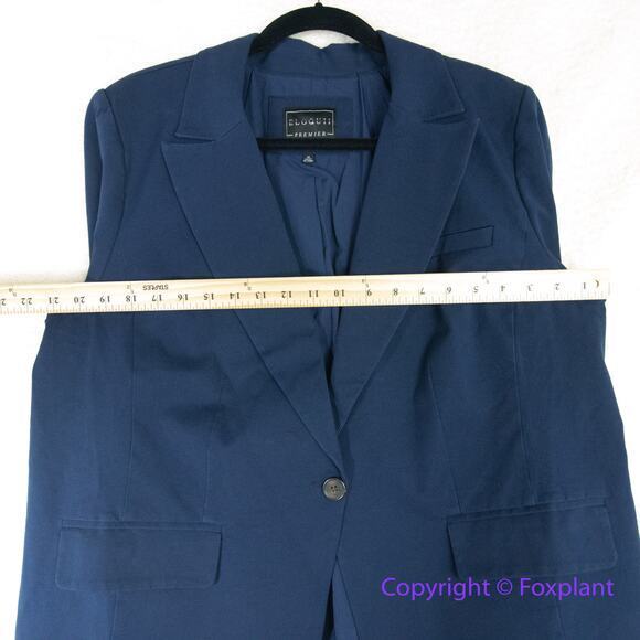 Eloquii Premier Blue blazer one button collared, size 16‎ - Picture 7 of 14